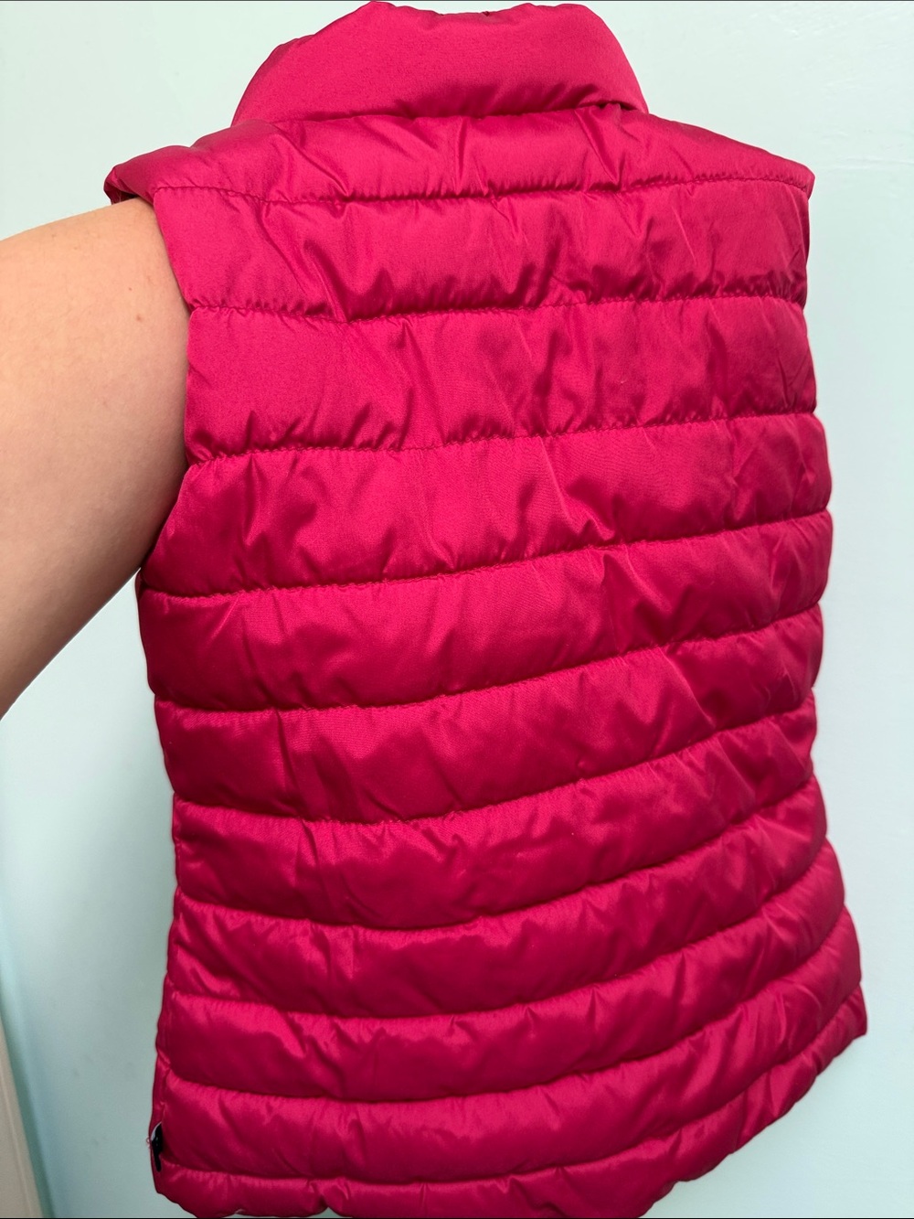 Girls’ Quilted Sleeveless Puffer Vest - Hot Pink - Picture 2 of 6